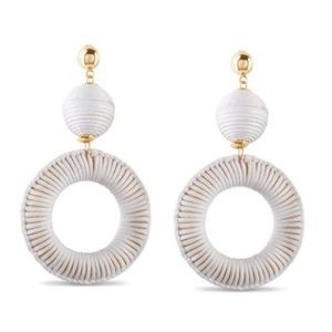 Myra Crystal Clear White Hoop Earrings